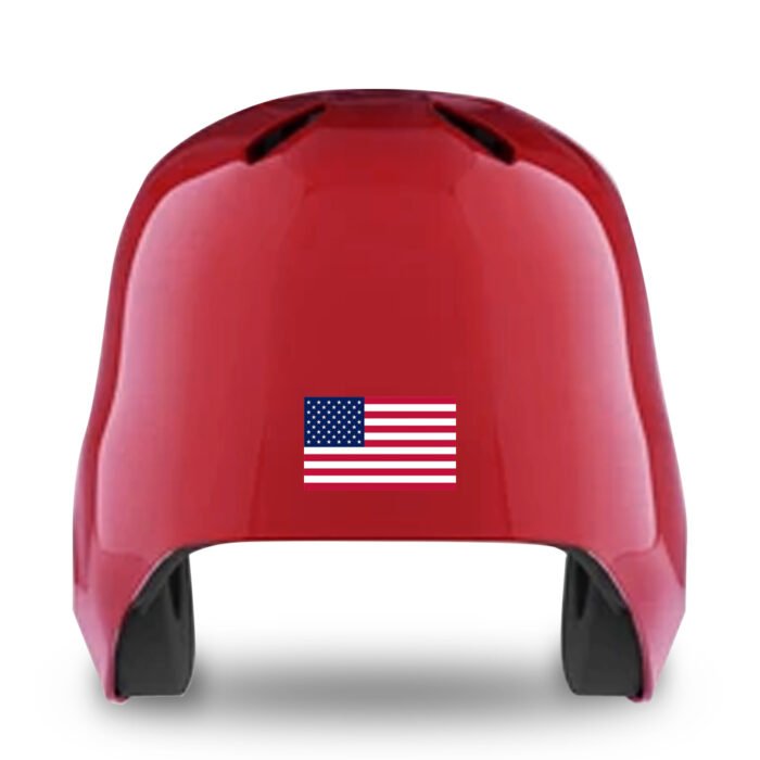 Baseball helmet decals featuring American flag graphics in premium vinyl by MKY Apparels