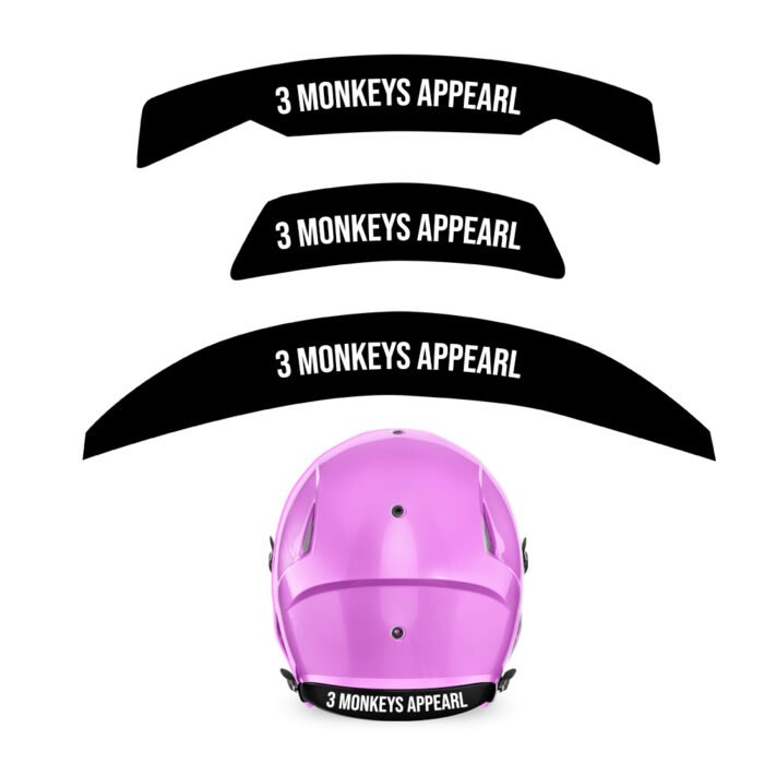 Custom football helmet bumper decals with personalized team branding by MKY Apparels