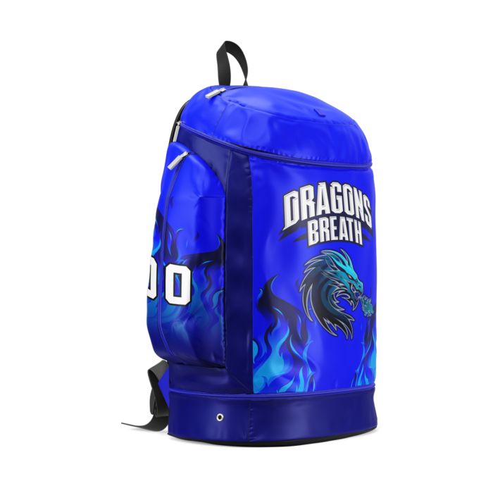 Dragons Breath blue custom basketball backpack by MKY Apparels