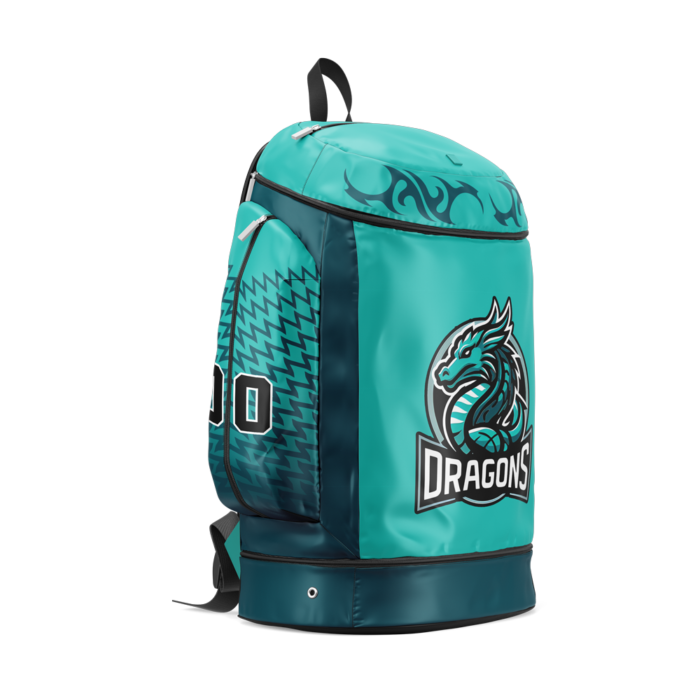 Dragons turquoise custom girls basketball backpack by MKY Apparels