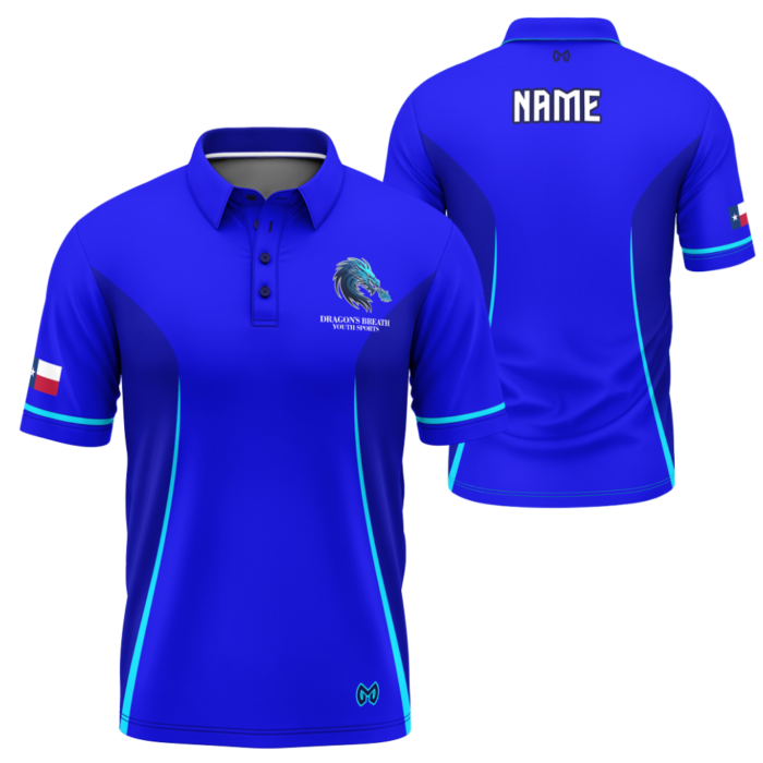 Dragons Breath blue custom coach shirt by MKY Apparels