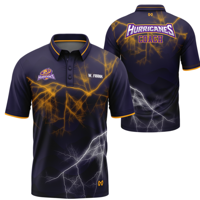Hurricanes black lightning custom coach shirt by MKY Apparels