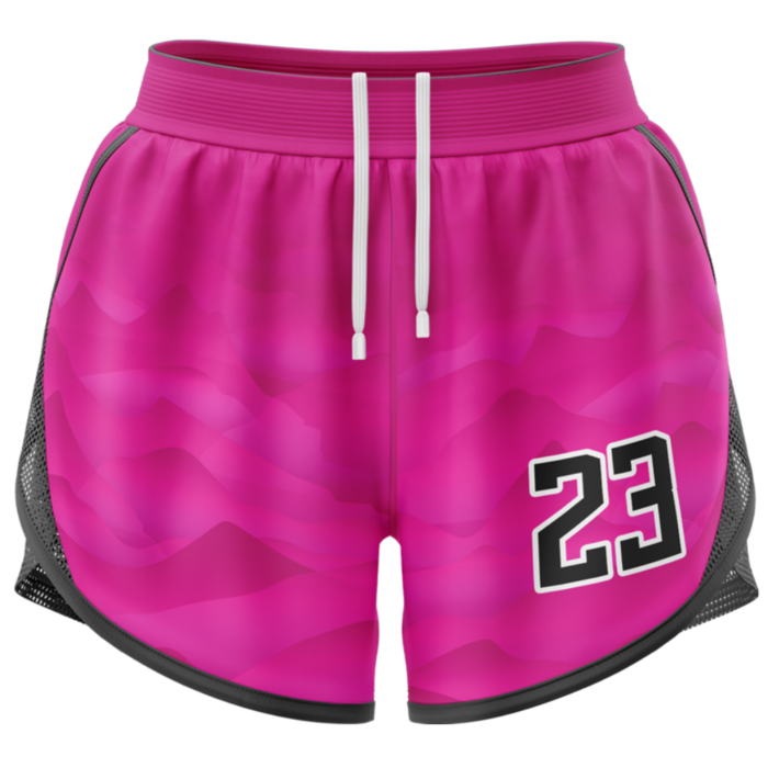 Pink women dri-fit volleyball shorts by MKY Apparels