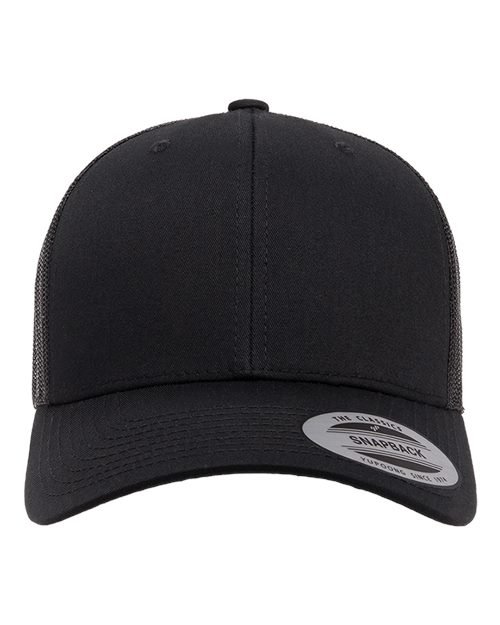 YP Classics retro trucker cap with structured crown and mesh back by MKY Apparels