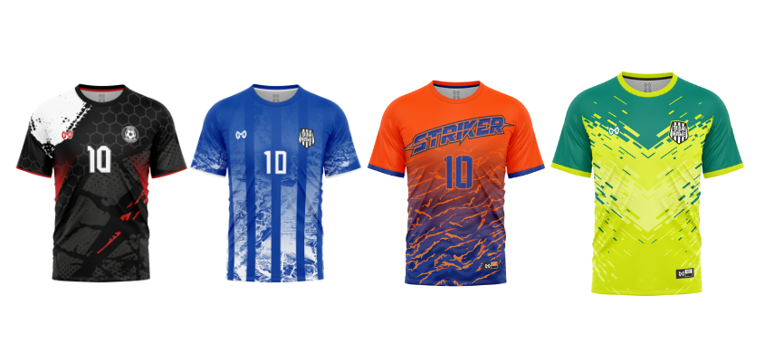 Custom soccer uniforms gallery featuring sublimated soccer jerseys and team apparel designs by MKY Apparels
