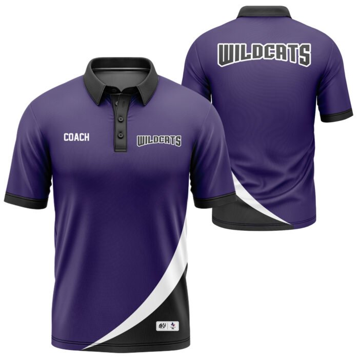 Wildcats purple and white custom coach shirt by MKY Apparels