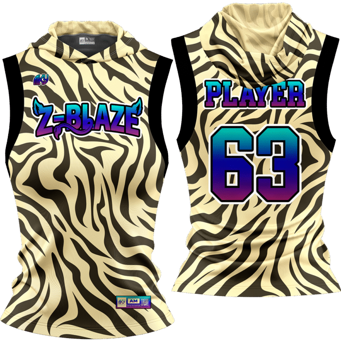 ZBlaze zebra girls flag football uniform by MKY Apparels