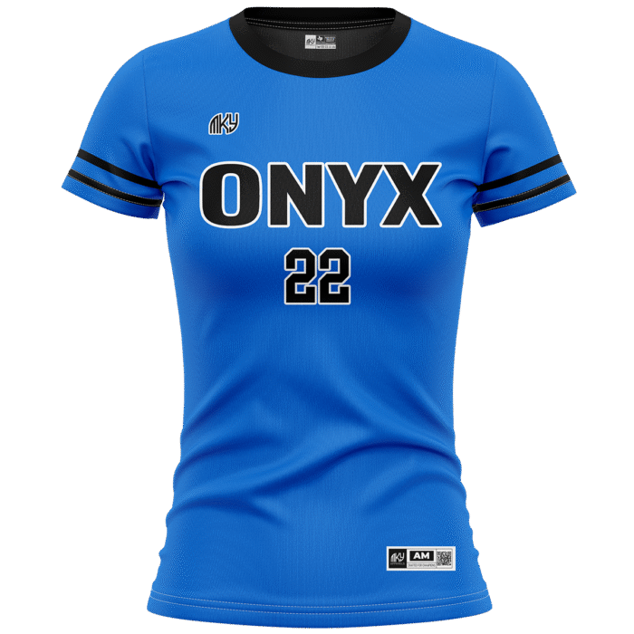Onyx blue girls short sleeve volleyball jersey by MKY Apparels