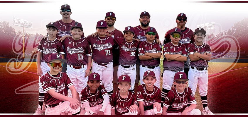 Youth baseball players wearing maroon custom uniforms by MKY Apparels