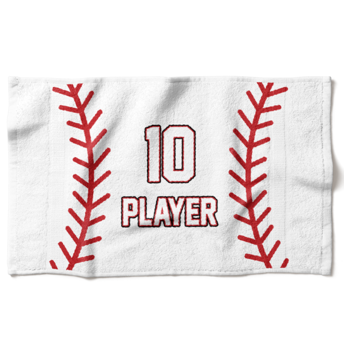 Custom baseball towel with player name and number by MKY Apparels